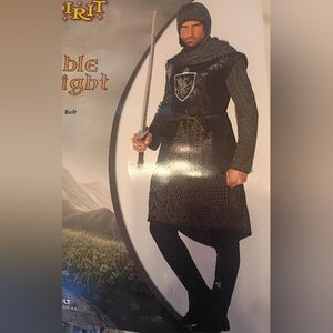 Men's Medieval Chainmail Knight Tunic Halloween Costume- Med